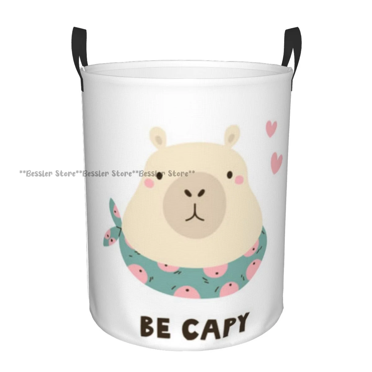 

Корзина для белья, забавная круглая корзина для хранения Capibara, складная корзина, ведро для одежды, органайзер