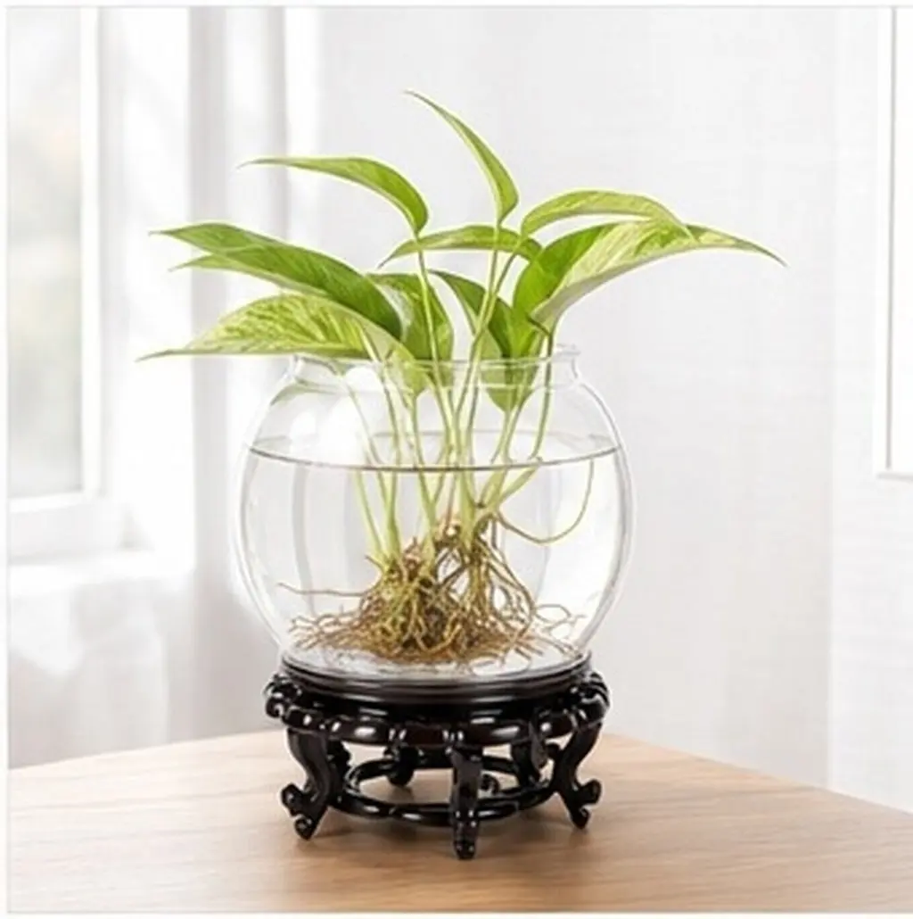 1Set High Transparency Round Fish Bowl Small Desktop Aquarium for Goldfish Shrimp Or Aquatic Plants Plant Stand Indoor Decor