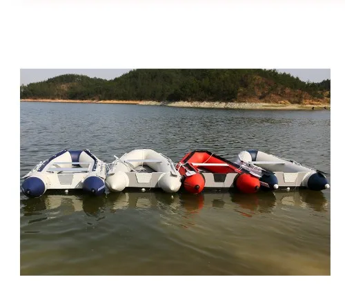 China Manufacture Rubber Inflatable Laminated  PVC Fishing Boat  Kayak Rowing Boats with with aluminum floor with CE