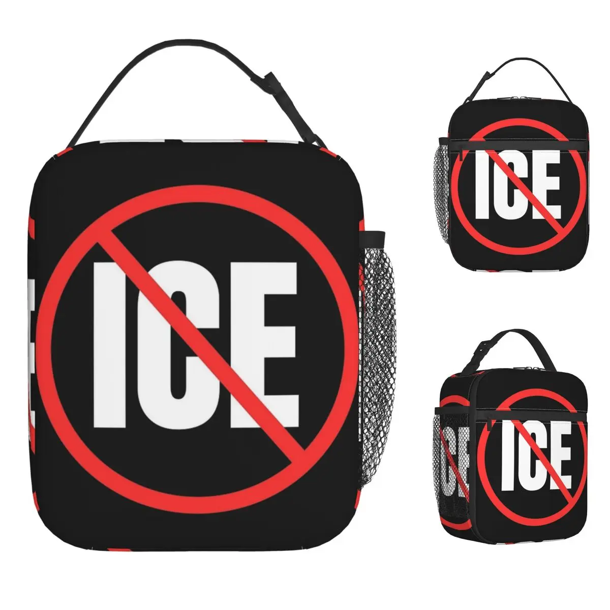 

Сумка-холодильник Abolish ICE: портативная термосумка для обедов, дорожная сумка-холодильник для взрослых с принтом, винтажная сумка-тоут из оксфорда для еды