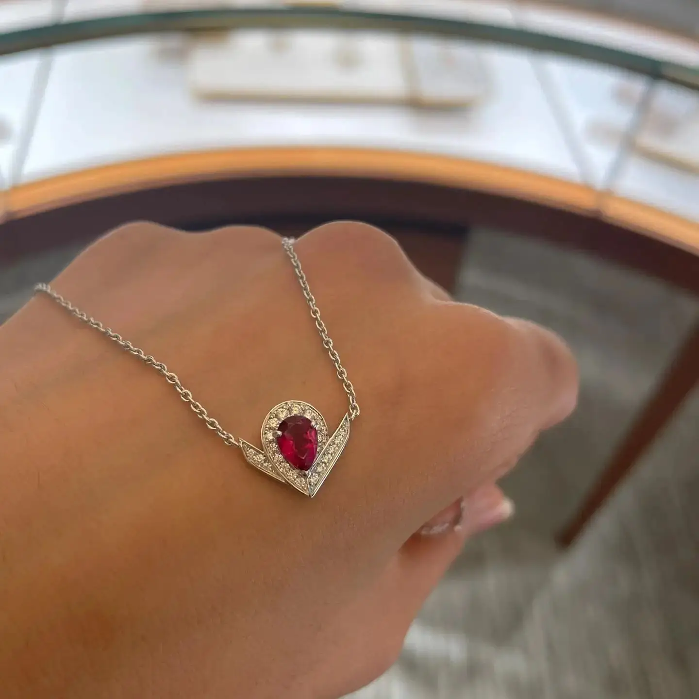 الفرنسية الفاخرة تاج الخامس شكل كامل الماس موضة محظوظ المرأة قلادة الفضة عالية الجودة 5A الصف الزركون الساطع هدية حفلة #4