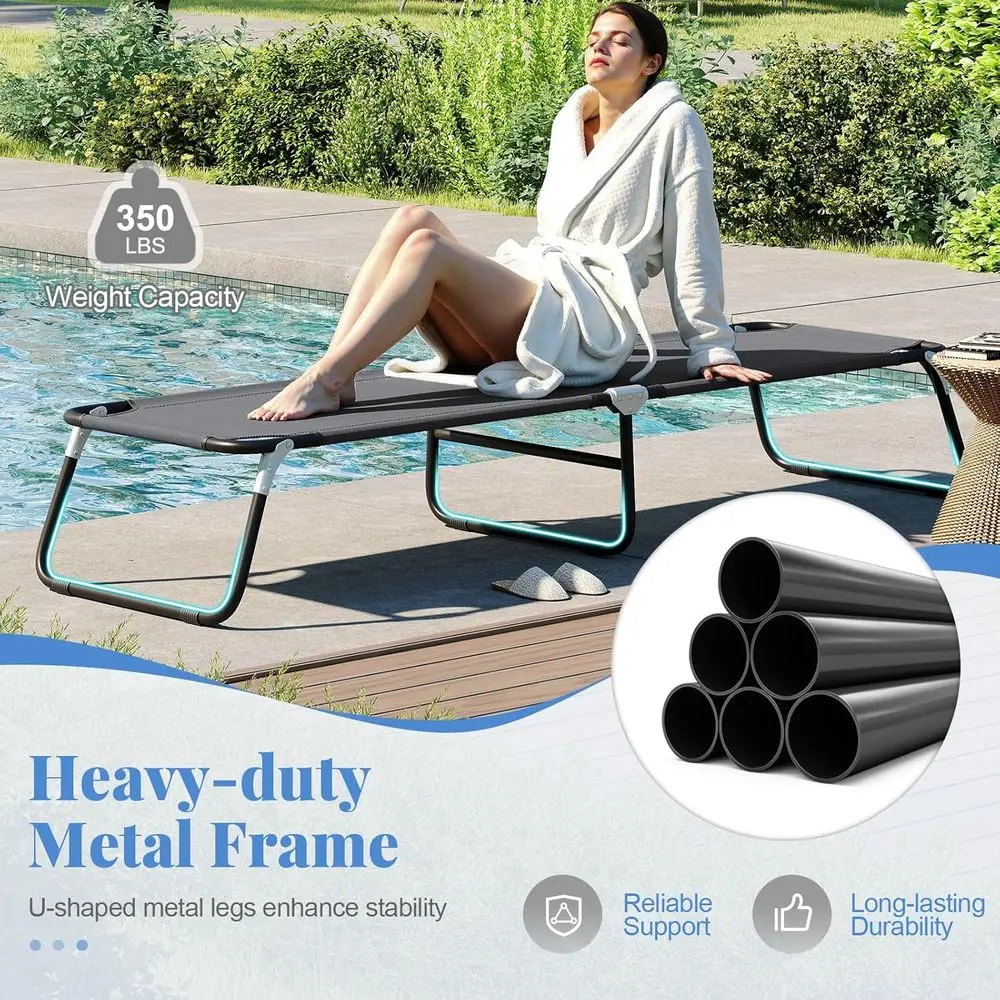 

Portable Heavy-Duty Collapsible Camping Cot for Adults and Kids with Non-Slip Foot Pad, Suitable for Indoor, Outdoor, Hiking, an