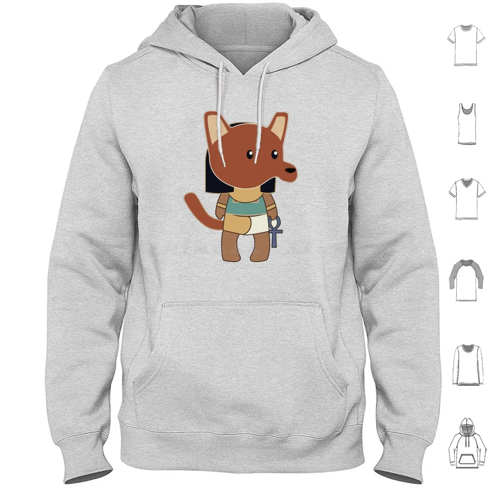 Tiny Sutekh Hoodie Cotton Long Sleeve Sutekh Set Seth Setash God Ennead Red Chaos Desert Storms Chibi Tiny Egyptology
