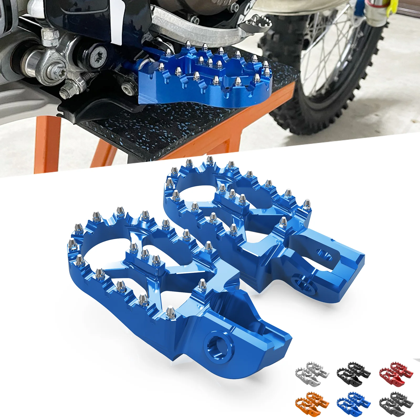 For Husqvarna FC TX FX TC TE FE 125 250 300 350 400 450 500 501 2017-2022 2023 Motorcycle 57mm Footrest Foot Pegs Rest Footpegs