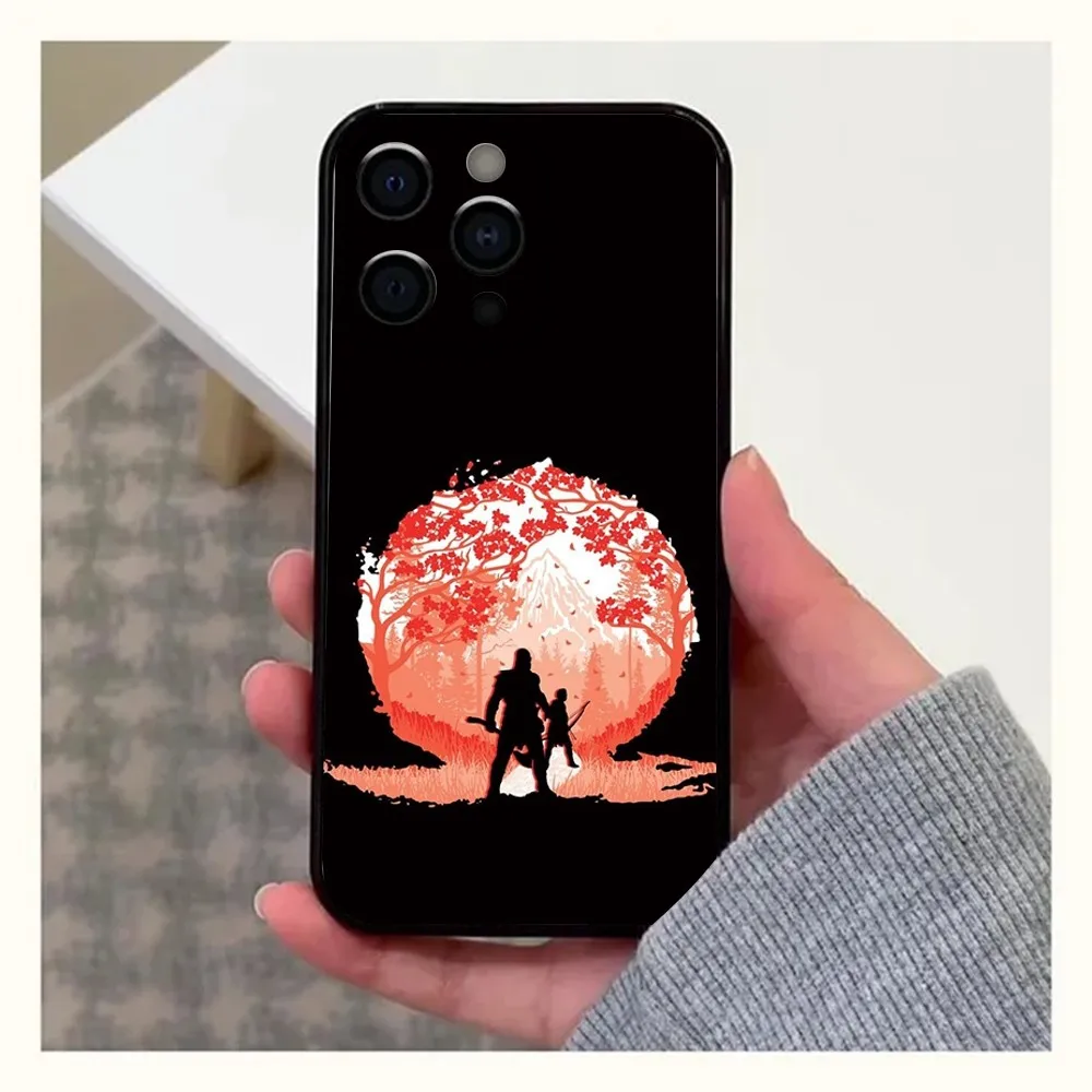 G-God of War Game Phone Case For Apple iPhone 15,14,13,12,11,Pro,X,XS,Max,XR,Plus,Mini Soft Black Cover