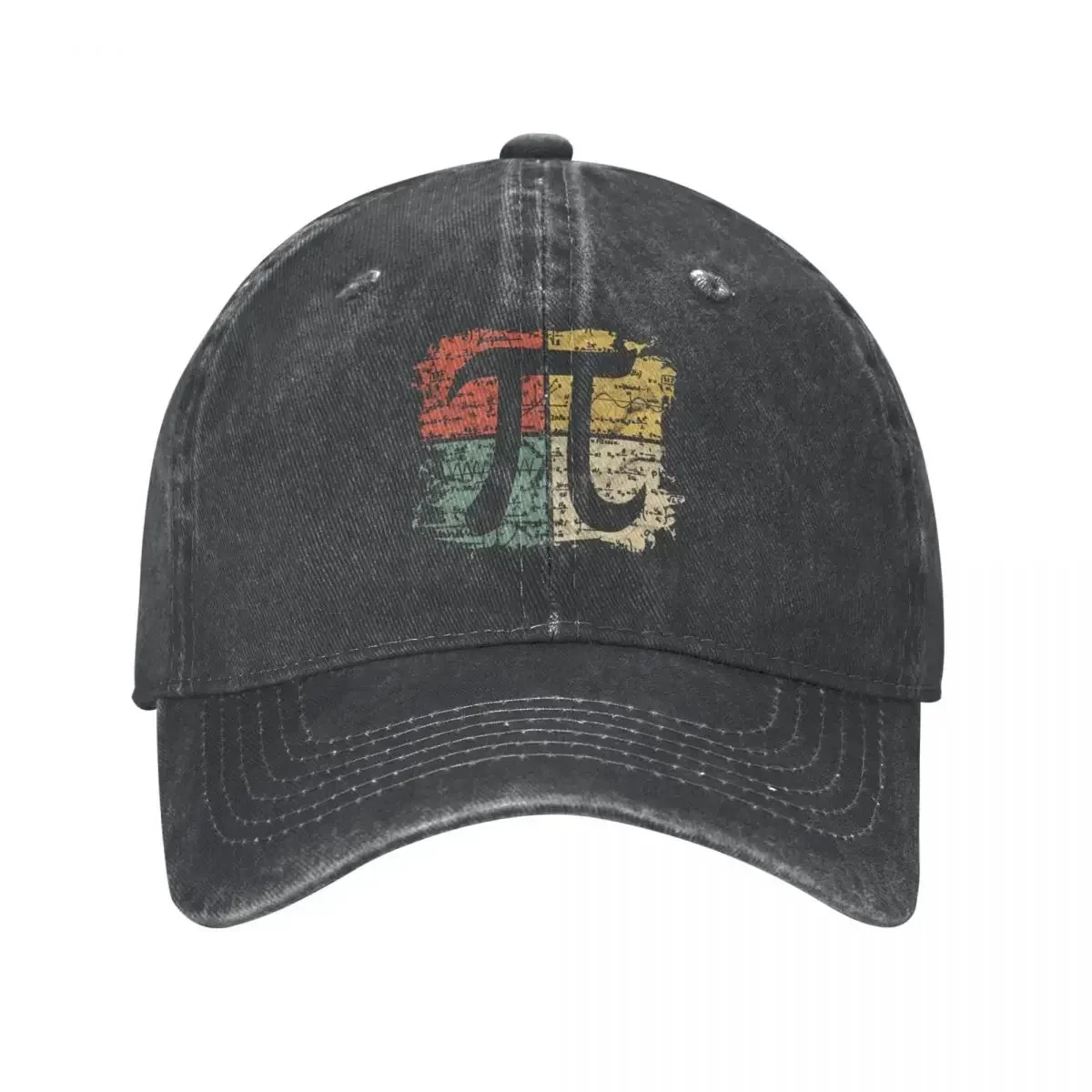 Fashion Washed Retro Square Pi Symbol Baseball Cap Dad Cowboy Hats Math Equations Casquette