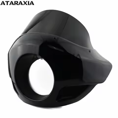 For Harley Sportster Dyna 48 72 883 1200XL Windshield Cafe Racer Headlight Front Outer Fairing 5.75" Head Lamp Headlight Fairing