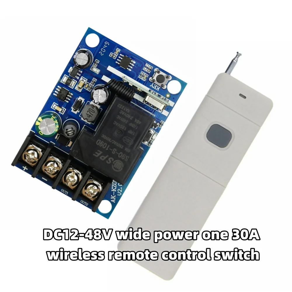

Wide-Voltage DC12~48V 1-Channel Wireless Remote Control Switch, Used For Power-Off Of Irrigation Water Pumps/Fish Pond Aerators