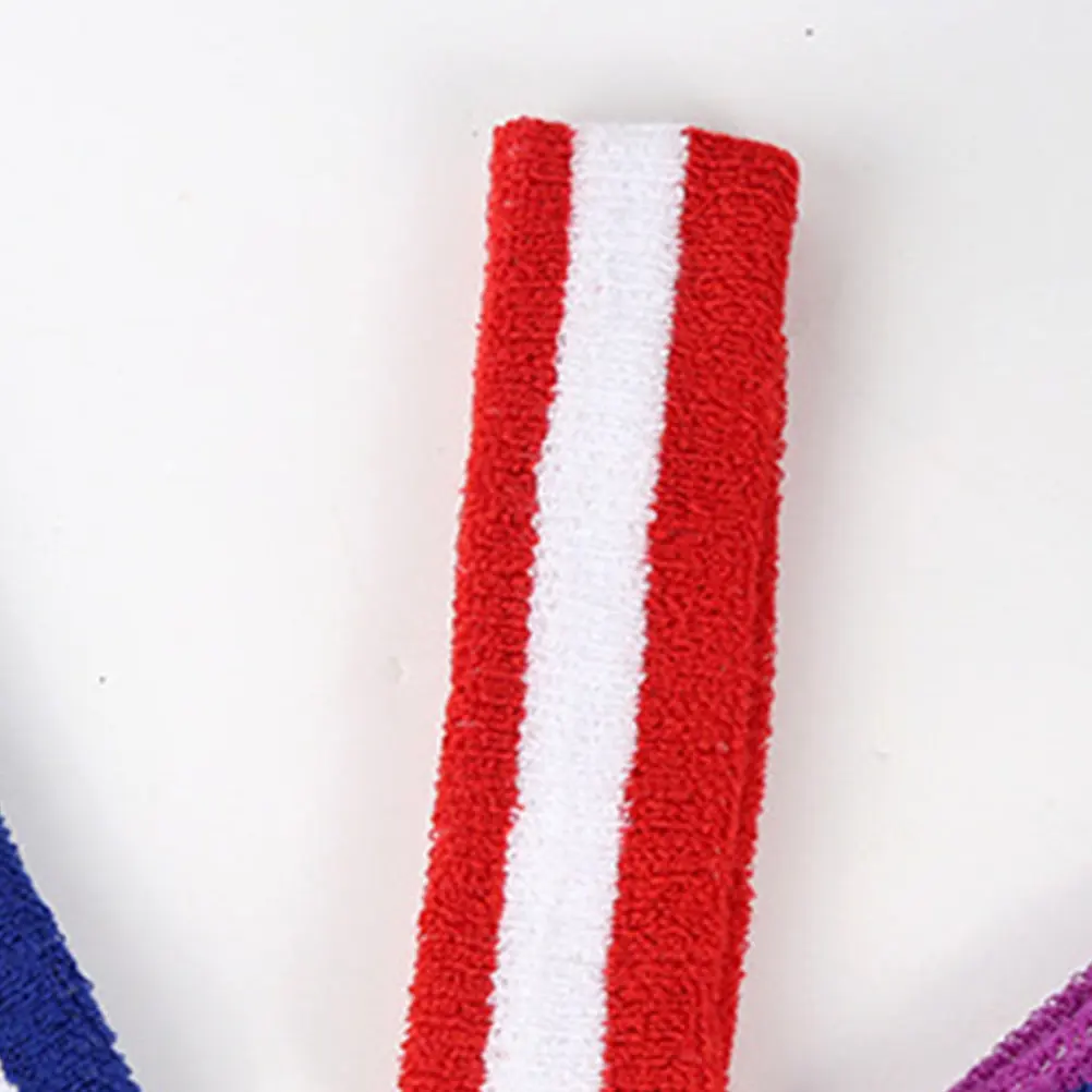 1Set Athletic Headband Wristband Combo High Absorbency Sweatband Set Machine Washable Non Deformable Gym Running Workout
