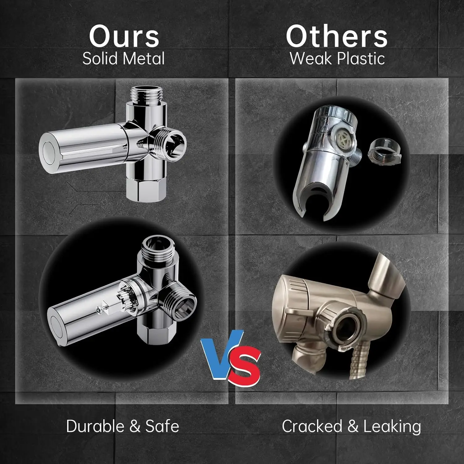 11.8 Inch High Pressure Dual Shower Head with Handheld, 5 Modes Rainfall Spray Combo for Full Body Coverage