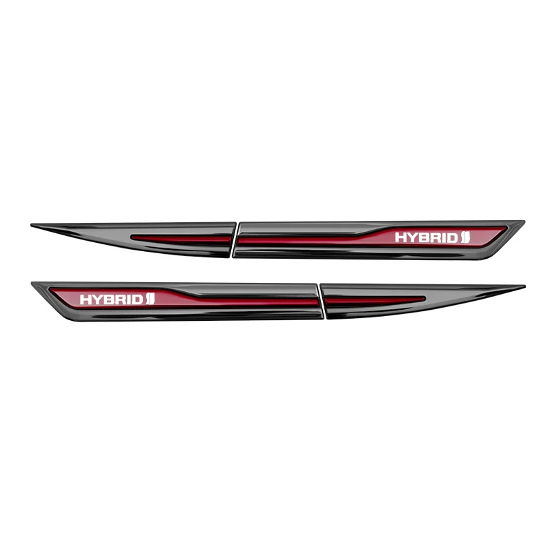 

2pcs Auto Door Fender Side Blade Badge Car Body Anti Scratch Metal Sticker For HYBRID Toyota Prius Camry Crown Auris Rav4s TRD