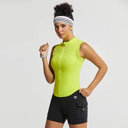 Womens Athletic Zip Up Sweat Vest Running Yoga Tops Sleeveless Shirts Polar Soft Workout Gym Classic Fit Tank Tops With Pocket