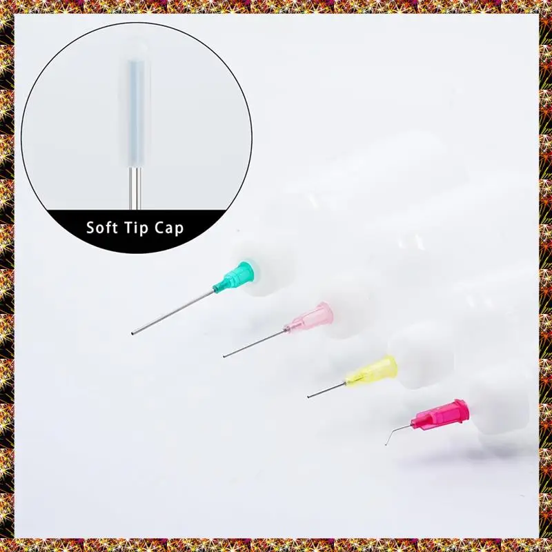 BTCL Precision Tip Applicator Bottle,Blunt Tip Needle And Cap, 18G 20G 25G Needle Tip Squeeze Bottle, Oil Dropper Bottle