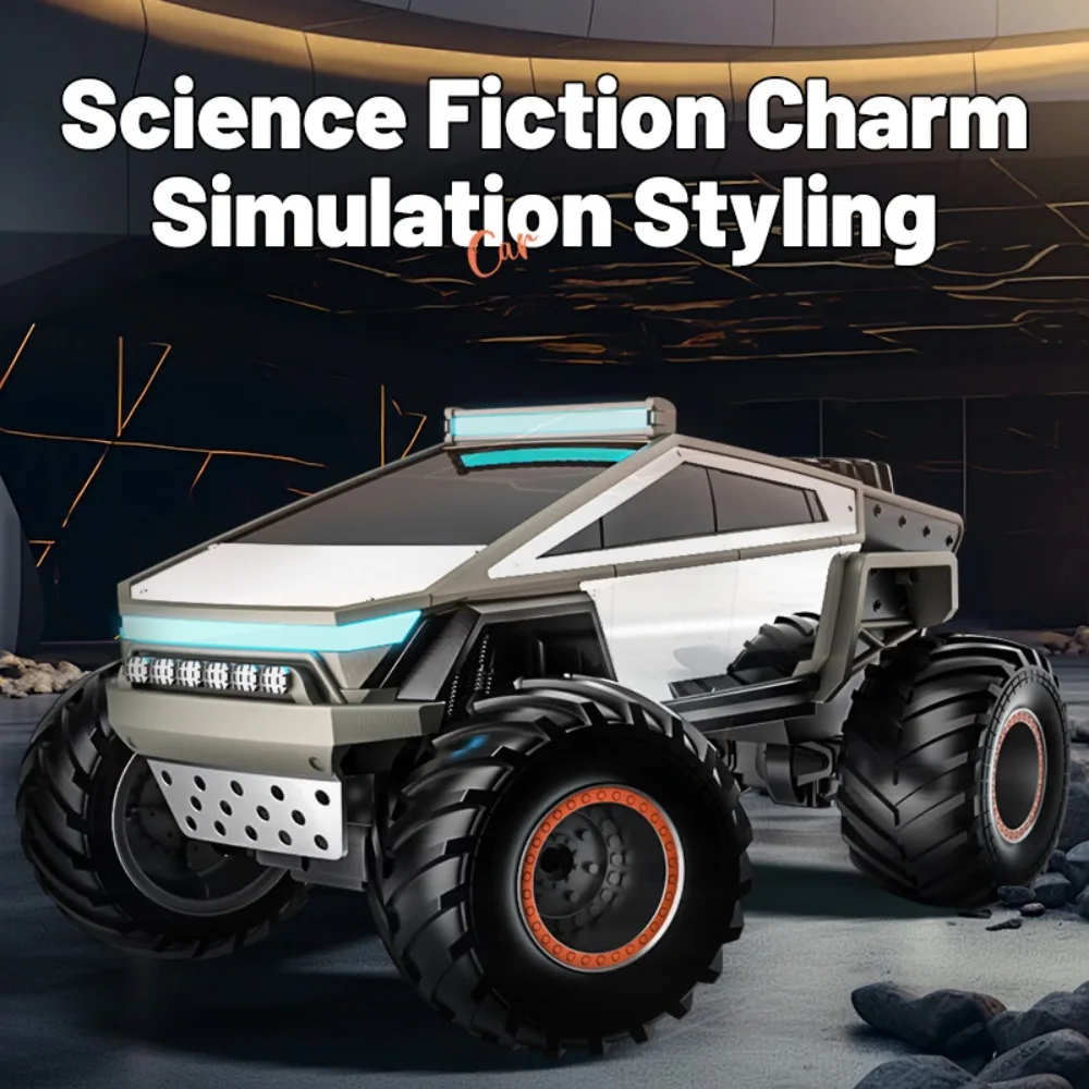 

JJRC Q202 Новый дизайн из сплава, электрический пикап с большим колесом, внедорожный радиоуправляемый игрушечный автомобиль с подсветкой и музыкой