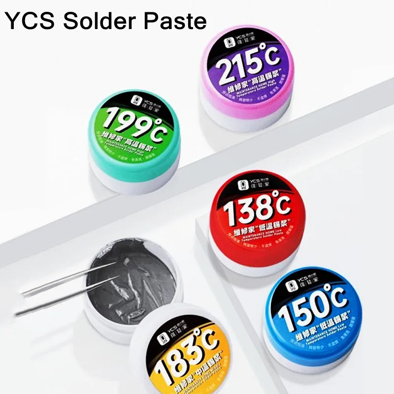 YCS 138 150 183 199 215 50g Solder Paste for Mobile Phone Motherboard PCBA BGA IC CPU PCB Welding Maintenance Planting Tin Oil