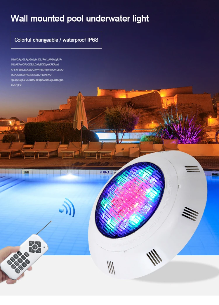 12V LED Swimming Pool Lights IP68 Waterproof Wall-Mounted Underwater Lights Color Changing RGB Lamp Piscina Lampe Remote Control
