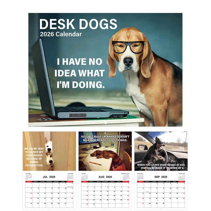 

Funny Dog Calendar 2026 Planning Wall Calendar Hangable Monthly Calendar Decorative Hangable Calendar For Date Work Planning