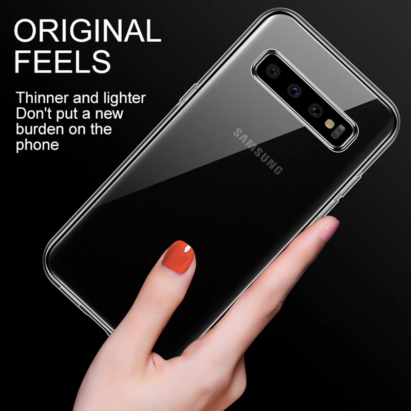 Clear Phone Silicone Case For Samsung Galaxy S10 s10e S7 S8 S9 S20 S21 Note 8 9 10 lite Note 20 Plus Transparent Soft Case Cover