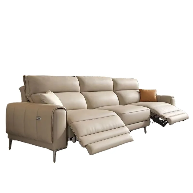 Modern Home Furniture Real Leather Sofa Set Living Room Recliner Sofa