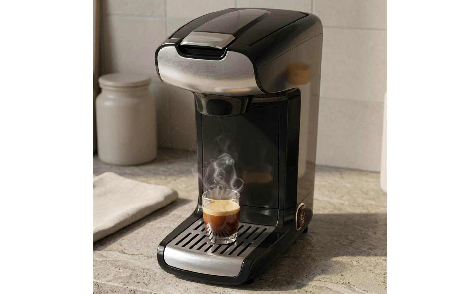Capsule Espresso Machine Easy to Use Pod Espresso Machine Kitchen Appliance Rich Crema 750 W for Home