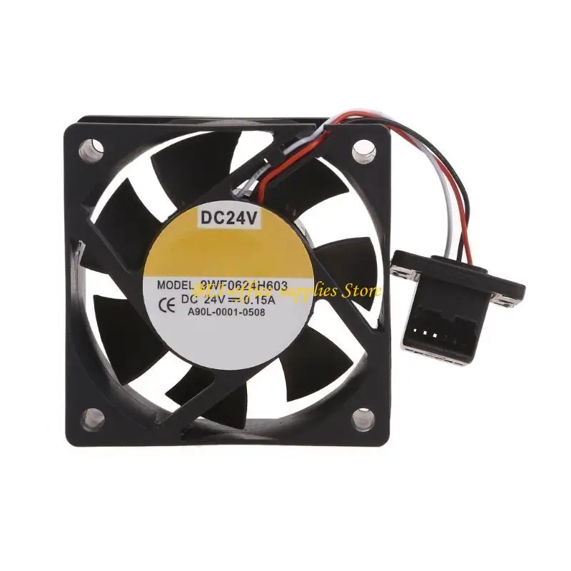 

A9LC New Cooler Fan 9WF0624H603 A90L-0001-0508 0.15A 24V 6020 3-wire Cooling Fan