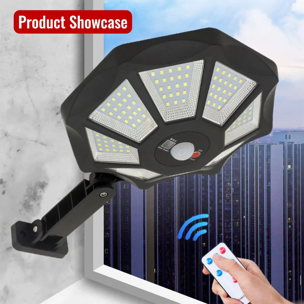 2400mAh Led Solar Lights Waterproof Security Flood Lights Outdoor Motion Sensor Wall Light Waterproof Garden Yard Street Lamp