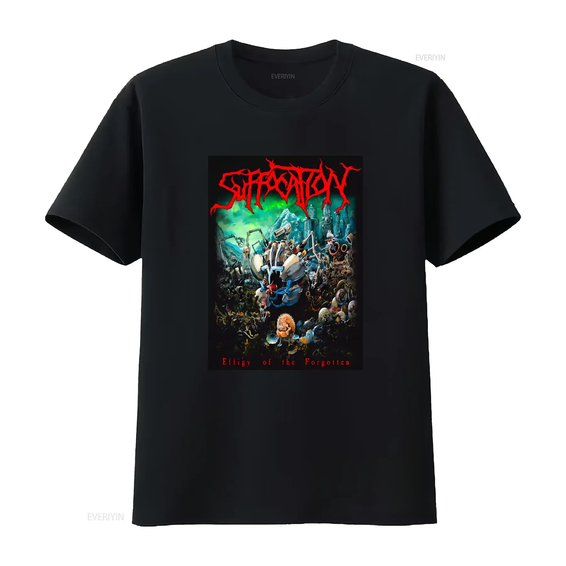 Suffocation Effigy of the Forgotten Death Metal Band T Shirt for Rock Music Fans vintage Washed Casual Stylish