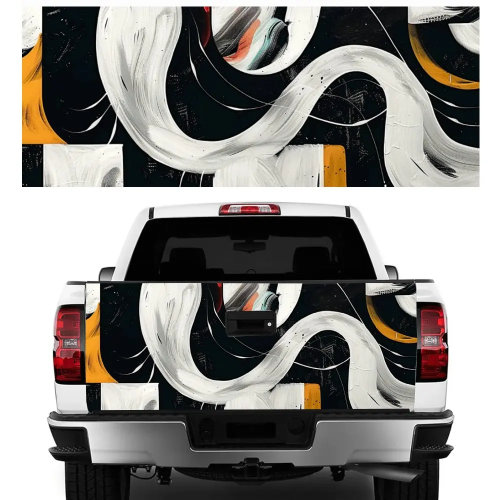 

Abstract Pigment Painting Car Tail Trunk Protect Vinly Decal Auto Accessories DIY Hood Decoration Sticker for Off-road Pickup