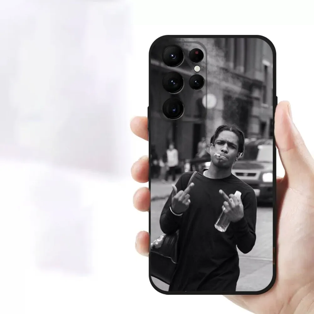 A-ASAP-Rocky-S Rapper  Phone Case For Samsung S23,23,22,30,21,10,9,Note20 Ultra,Lite,Ultra,5G,Plus,FE,Black Soft Case