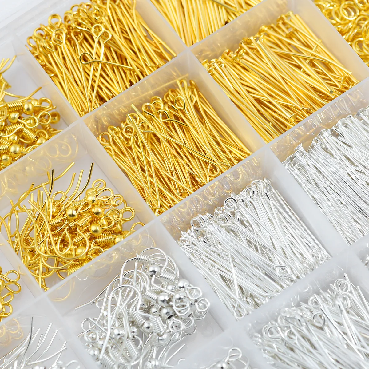

Metallic Bicolour 24 Compartment Tool Set For Making Earring Pendant Necklace Bracelet Jewelry Restoration DIY Accessories