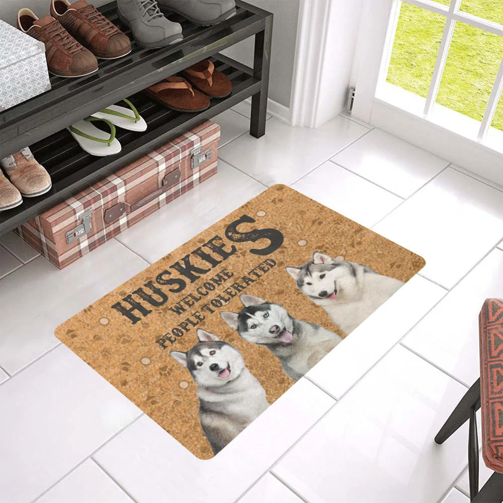 

CLOOCL Pet Dog Husky Welcome Mats 3D Graphics Fashion Doormat Absorbent Non-slip Mat Bathroom Kitchen Home Decor Drop Shipping