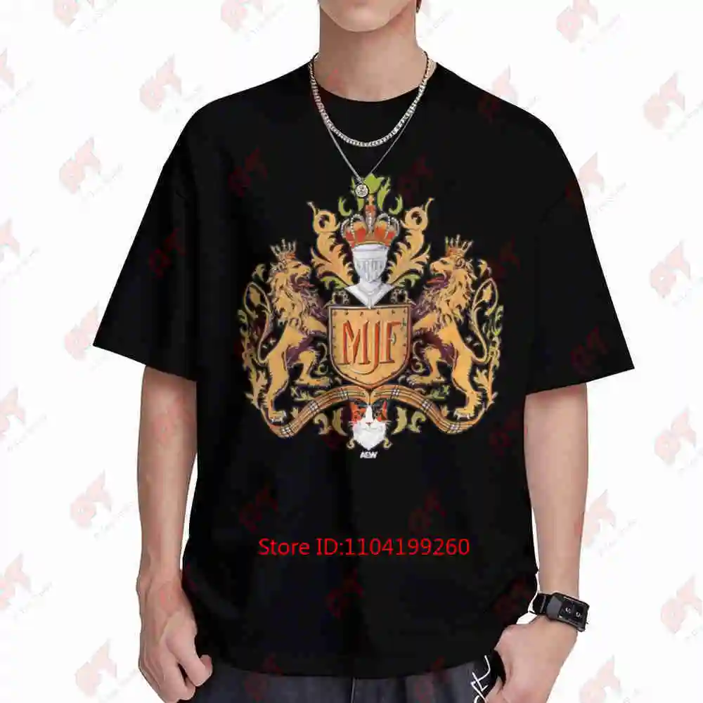 AEW MJF The King All Elite Short Sleeve Tee 100% Cotton T-Shirt