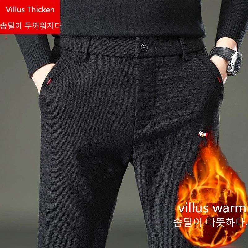 High Quality Men's Golf Pants Winter Villus Warm Comfort Golf Trousers Thicken Wear-resistant Elastic Man's Sport Work Pant 골프웨어