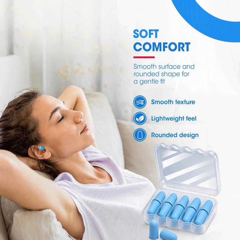 Noise‑Reduction Soft Foam Earplugs, Sound‑Blocking Ear Plugs for Better Rest, Ideal for Sleeping, Working, Dormitory Use