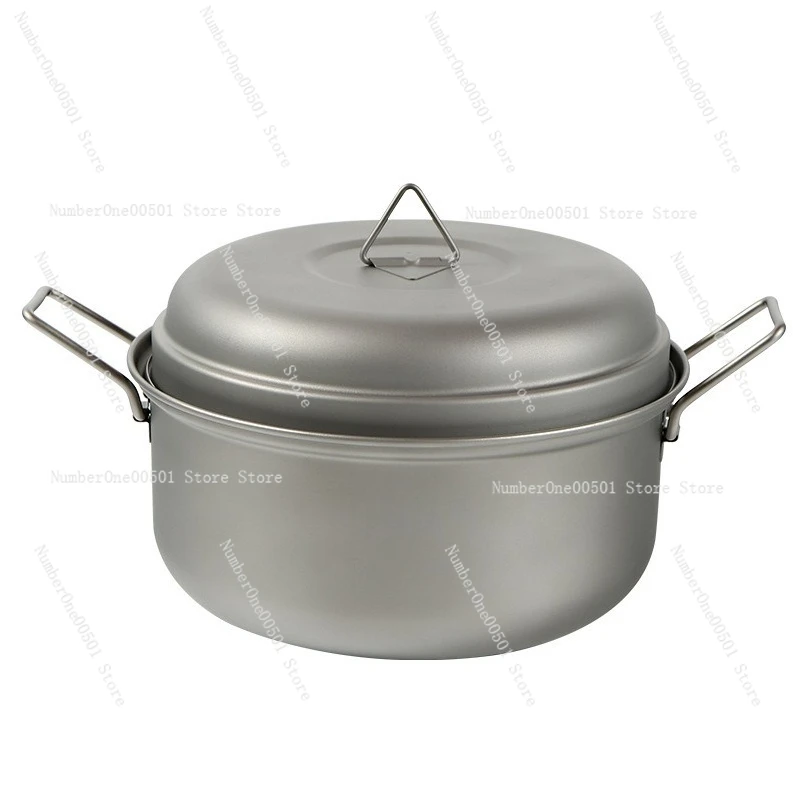 

Pure Titanium Camping Pot Set Multi Functional Portable Cookware Pot Pan Steamer For Outdoor Hiking