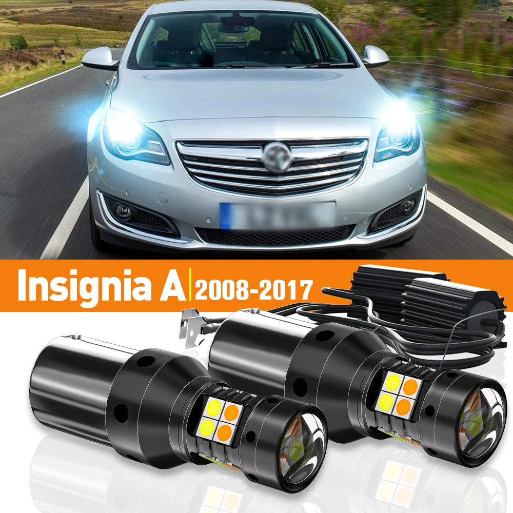 

2x LED Dual Mode Turn Signal+Daytime Running Light DRL For Opel Insignia A 2008-2017 2009 2010 2011 2012 2013 Accessories Canbus