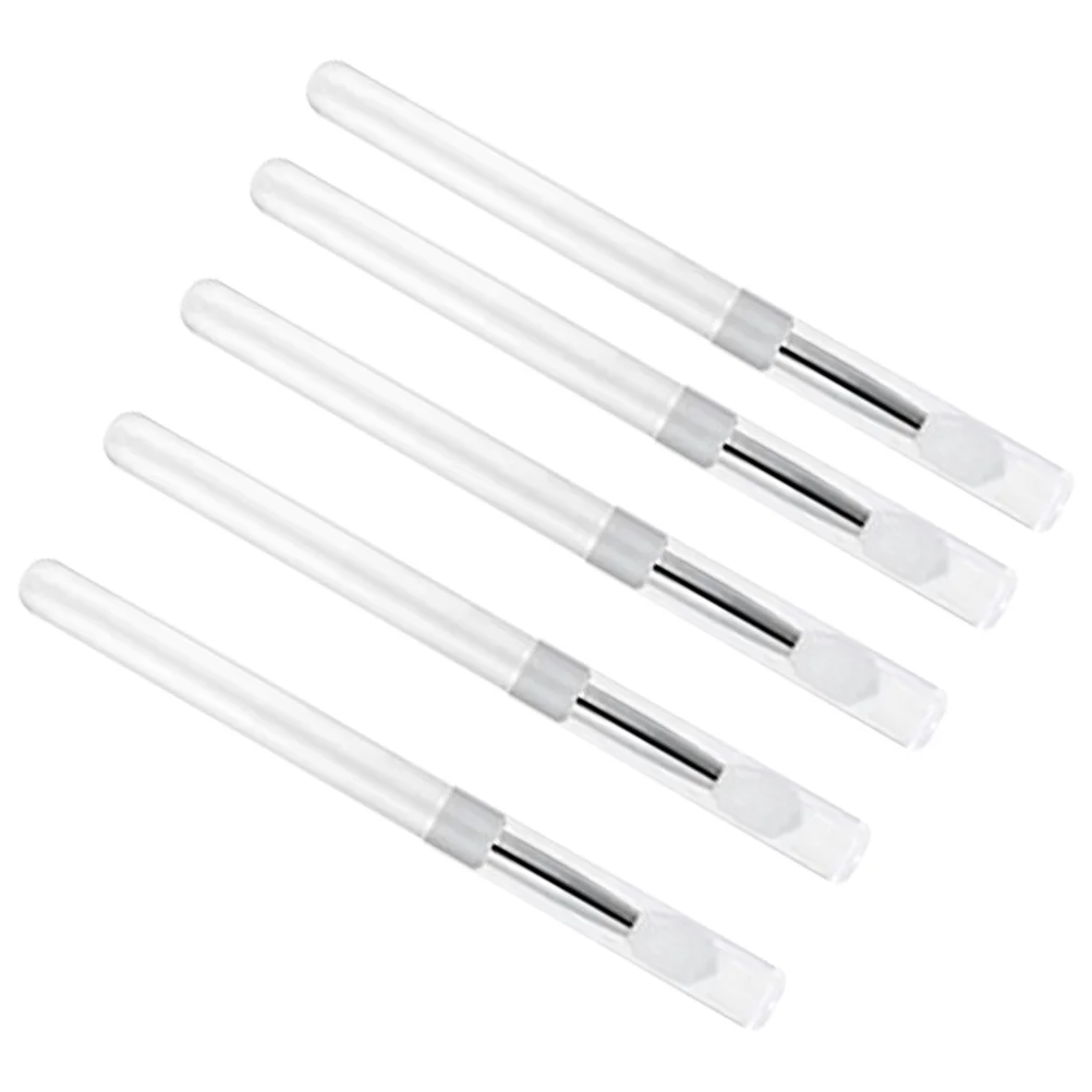 5 stuks make-up lippenborstel glad handvat siliconen applicator voor lippenbalsem oogschaduw vrouwen professionele schoonheidstoolset