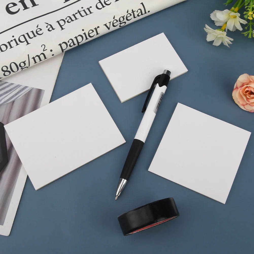 3pcs Reading Reminder Translucent Waterproof Assorted Size Self Stick Planner Note Pads Writable Home Office School Studying