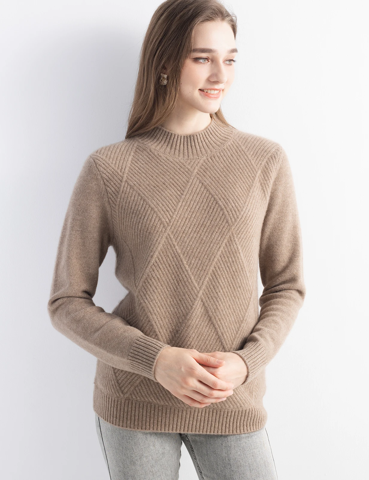 Top per le donne Maglione 100% maglione di cashmere Autunno Inverno Collo a lupetto Pullover a maniche lunghe Nuovi vestiti da donna in maglia Tendenza Tira Femmes