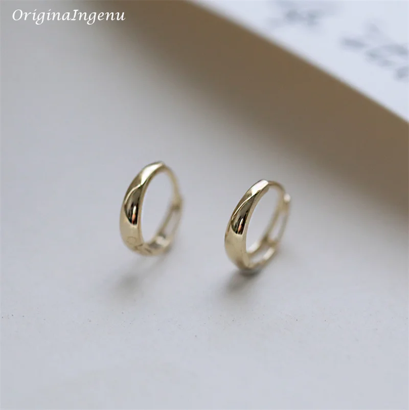 Imagem -04 - Solid 9k Gold Hoop Earrings Dainty Mulheres Hoop Earrings Real Gold Hoop Jewelry 9k Solid Gold Tarnish Resistan Fine Jewelry