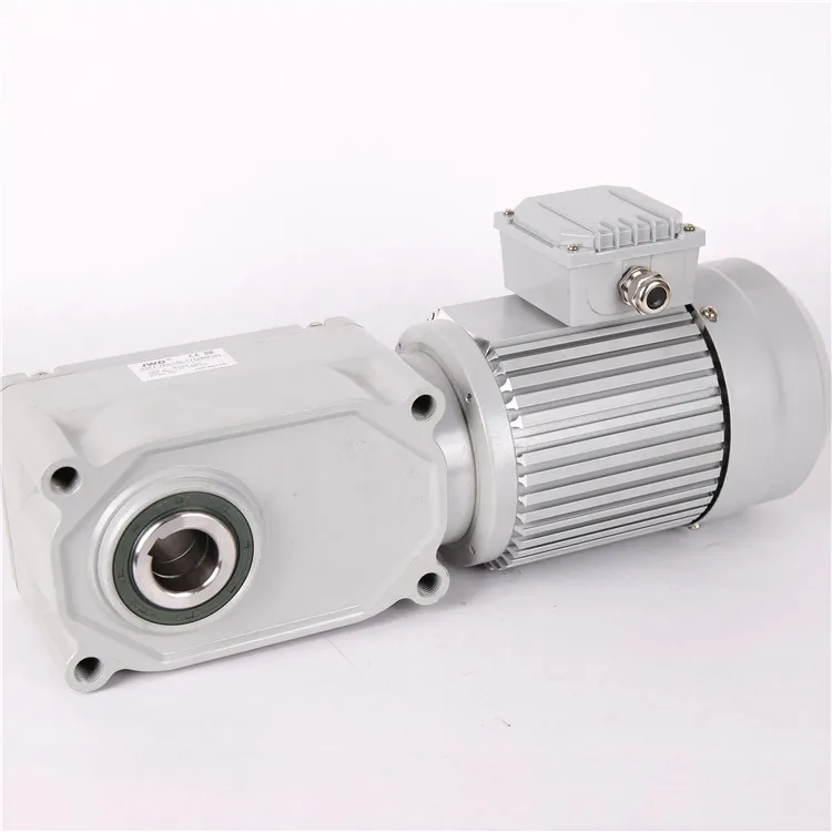 JWD 750w Three Phase Ac Right Angle Geared Motor Low Noise Double Flange Hypoid Geared Motor