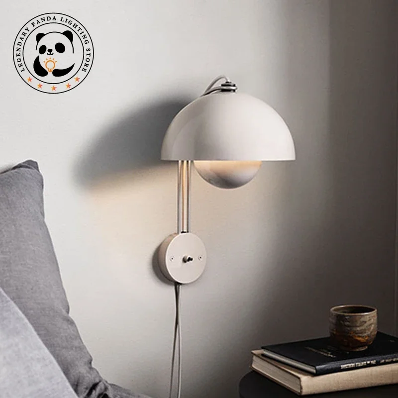 Modern Minimalist LED Wall Lamps Macaron Switch Lights Sconces Indoor Home Decorative Living Room Bedroom Bedside Light Fixture