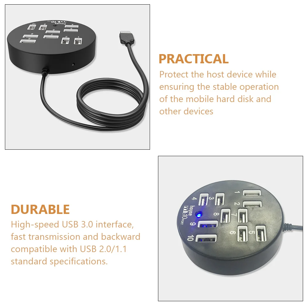 

Hub Multiple Ports for Laptops Computers High Speed USB 2 0 Stable Operation Portable Business USB Connectors Adapter Splitter