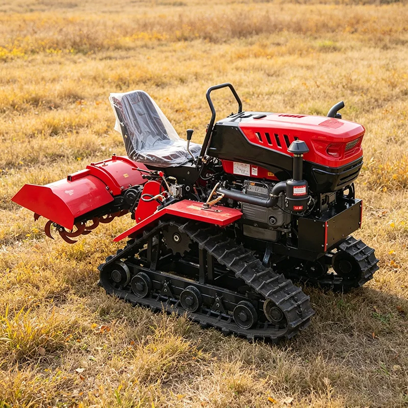 

Новая многофункциональная малогабаритная сельскохозяйственная машина для вспашки, гусеничный роторный культиватор на заказ