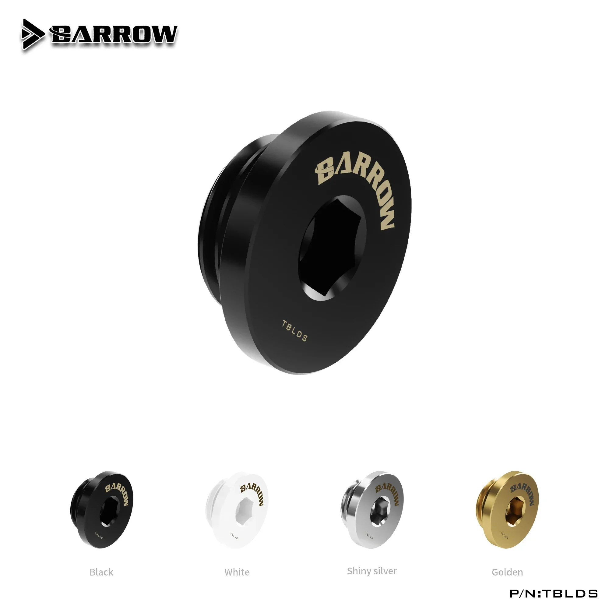 Barrowch Water Sealing Plug Water Cooling Computer Fittings Hand Tighten The Lock Seal Black Silver White Gold TBLDS