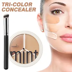 3-Color Concealer Palette Cream Texture Covers Acne Marks Dark Circles Multifunction Face Makeup Lasting Brighten Face Cosmetics