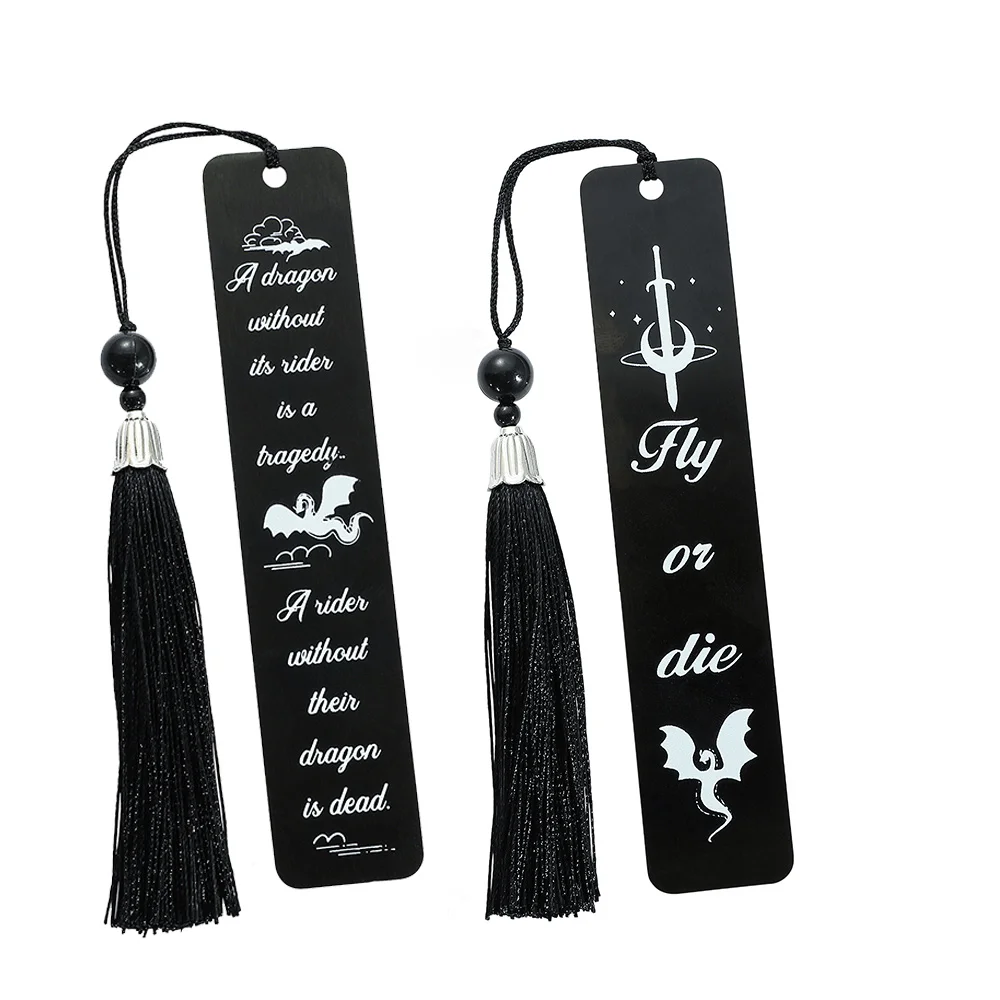 

Black Dragon Metal Bookmarks for Friends Inspirational Stainless Steel Bookmarks Book Lovers Collection Reading Markers Gifts
