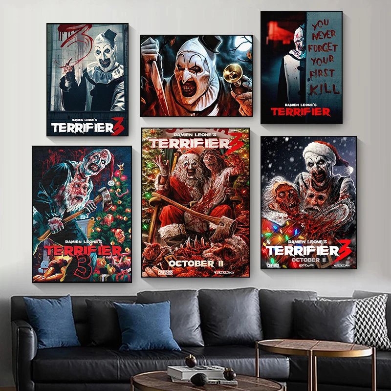 Коллекция «Ужас 3/2/1», классический постер из фильма ужасов, HD печатные настенные художественные фотографии, холст, картина, домашний декор на Хэллоуин