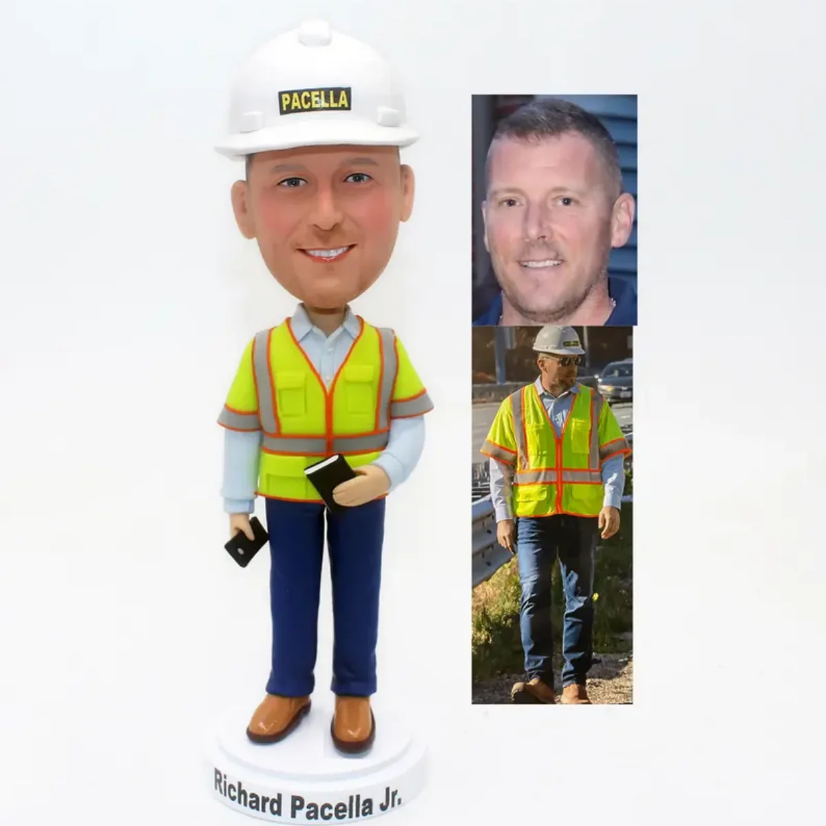 Custom Construction Worker Bobblehead / Personalized Worker Figurine