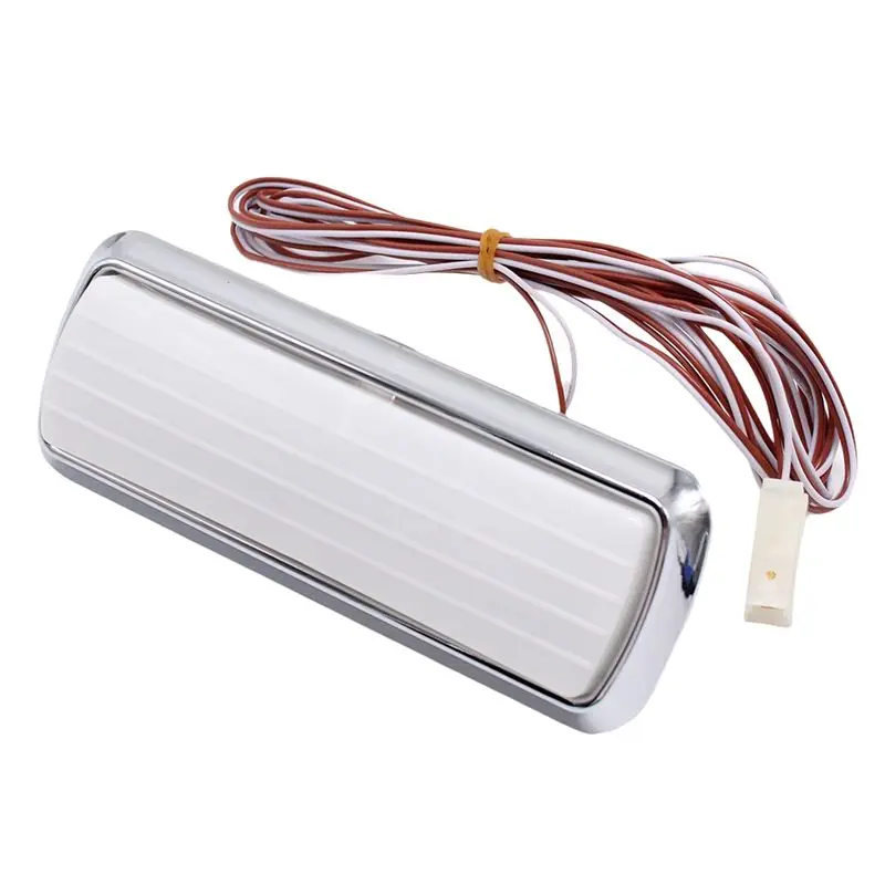ABTC-Base cromada para camioneta, lente de luz de techo, cubierta de lámpara de techo para Chevy GMC Suburban Jimmy Blazer C/K 10 20 30 1960-1972